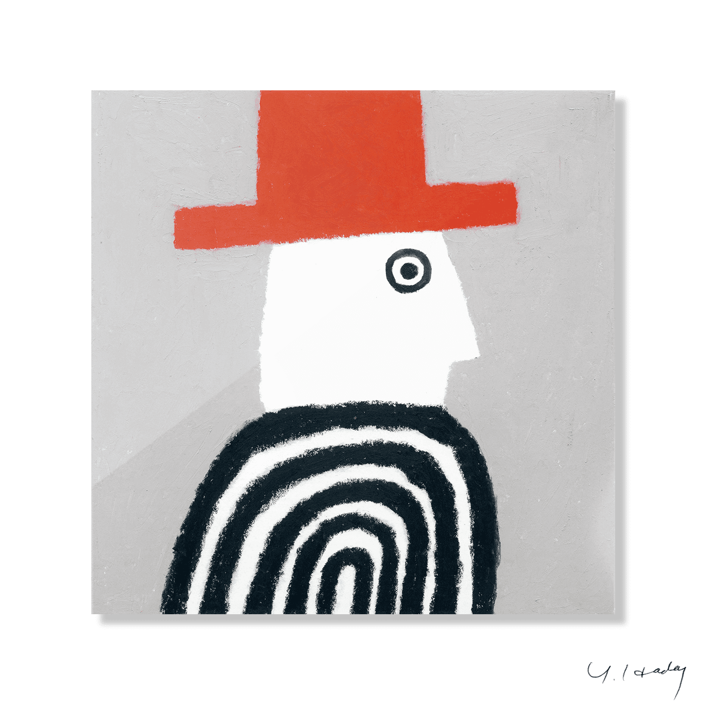 A Man with Red Hat