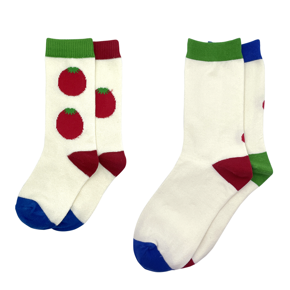 Family Socks - Tomato (Ivory)
